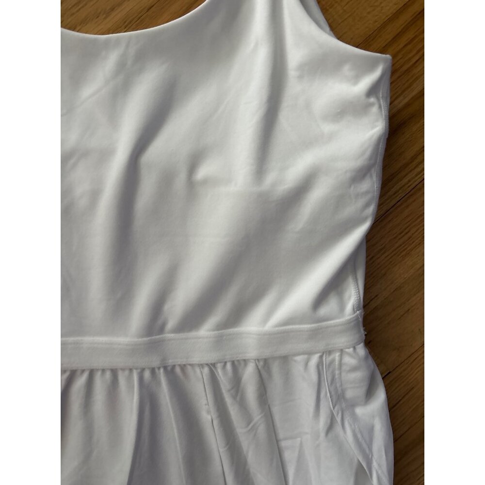 Beyond Yoga White Cutout Back Athletic Tennis Dress, new with tags, L - Picture 4 of 6